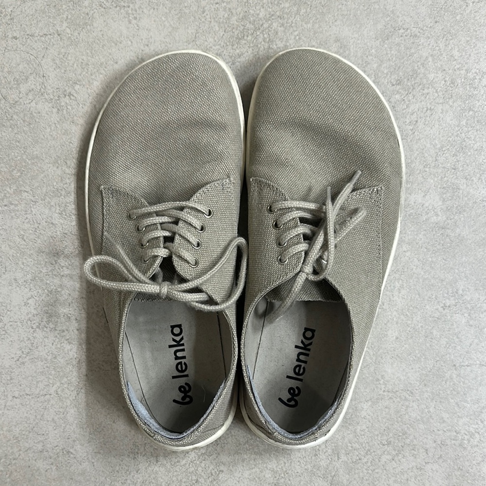 Taupe BeLenka Cityscape Canvas Barefoot Minimalist Shoe